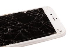 Сломленное iPhone 6S превратилось компанией Яблоком Inc стоковые фото Сломленное iPhone 6S превратилось компанией Яблоком Inc стоковые фото