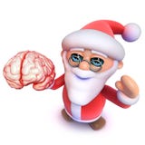 смешное рождество Санта Клаус шаржа 3d держа человеческий мозг бесплатная иллюстрация смешное рождество Санта Клаус шаржа 3d держа человеческий мозг бесплатная иллюстрация