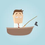 Смешной бизнесмен с плохой задвижкой иллюстрация штока Смешной бизнесмен с плохой задвижкой иллюстрация штока