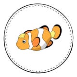 Смешные clownfish изолированные на белой предпосылке Иллюстрация шаржа клоуна рыб коралла иллюстрация вектора Смешные clownfish изолированные на белой предпосылке Иллюстрация шаржа клоуна рыб коралла иллюстрация вектора