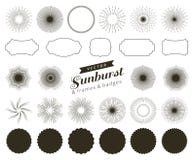 Собрание sunburst нарисованного рукой ретро, разрывая лучи конструирует элементы Рамки, значки бесплатная иллюстрация Собрание sunburst нарисованного рукой ретро, разрывая лучи конструирует элементы Рамки, значки бесплатная иллюстрация