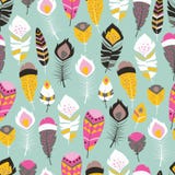 Собрание пер boho винтажной племенной этнической нарисованных рукой красочных Стоковая Фотография RF Собрание пер boho винтажной племенной этнической нарисованных рукой красочных Стоковая Фотография RF