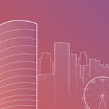 Современная большая предпосылка горизонта города с иллюстрацией вектора стиля небоскребов плоской Городской пейзаж зданий иллюстрация штока Современная большая предпосылка горизонта города с иллюстрацией вектора стиля небоскребов плоской Городской пейзаж зданий иллюстрация штока
