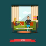 Современные устройства для концепции ежедневной жизни vector иллюстрация, плоский стиль бесплатная иллюстрация Современные устройства для концепции ежедневной жизни vector иллюстрация, плоский стиль бесплатная иллюстрация