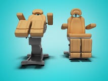 Современный кожаный стул pedicure в сложенном и раскрытом виде спереди 3d государства для того чтобы представить на голубой предп иллюстрация штока Современный кожаный стул pedicure в сложенном и раскрытом виде спереди 3d государства для того чтобы представить на голубой предп иллюстрация штока
