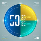 Современный шаблон вектора Infographics. Процент объезжает диаграмму. Дизайн иллюстрации концепции вектора EPS10 Стоковые Изображения RF Современный шаблон вектора Infographics. Процент объезжает диаграмму. Дизайн иллюстрации концепции вектора EPS10 Стоковые Изображения RF