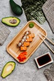 Состав с вкусными сушами стоковые изображения rf Состав с вкусными сушами стоковые изображения rf