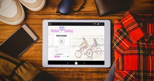 Составное изображение онлайн датируя app стоковое изображение Составное изображение онлайн датируя app стоковое изображение