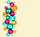 Социальные установленные значки средств массовой информации иллюстрация штока Социальные установленные значки средств массовой информации иллюстрация штока