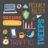 Социальная предпосылка средств массовой информации в иллюстрации вектора стиля doodle бесплатная иллюстрация Социальная предпосылка средств массовой информации в иллюстрации вектора стиля doodle бесплатная иллюстрация