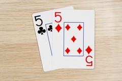 Спарите fives 5 - казино играя карты покера стоковая фотография Спарите fives 5 - казино играя карты покера стоковая фотография