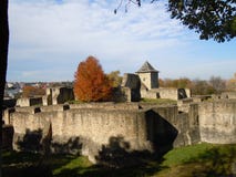 Средневековая крепость места Suceava в солнечном свете осени стоковое фото Средневековая крепость места Suceava в солнечном свете осени стоковое фото