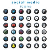 36 средств массовой информации ( новых логотип-значков социальных; vector) иллюстрация вектора 36 средств массовой информации ( новых логотип-значков социальных; vector) иллюстрация вектора