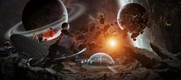 Станция обсерватории в элементах перевода космоса 3D этого изображение бесплатная иллюстрация Станция обсерватории в элементах перевода космоса 3D этого изображение бесплатная иллюстрация