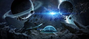 Станция обсерватории в элементах перевода космоса 3D этого изображение иллюстрация вектора Станция обсерватории в элементах перевода космоса 3D этого изображение иллюстрация вектора