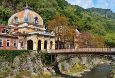Старая историческая спа в Baile Herculane стоковые фото Старая историческая спа в Baile Herculane стоковые фото