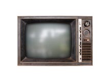 Старое televition на белизне стоковая фотография rf Старое televition на белизне стоковая фотография rf