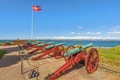 Старые карамболи в замке Kronborg Helsingor Дания стоковая фотография Старые карамболи в замке Kronborg Helsingor Дания стоковая фотография