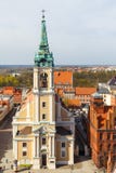 Старый горизонт городка - вид с воздуха от башни ратуши, Торуна, Польши стоковое изображение Старый горизонт городка - вид с воздуха от башни ратуши, Торуна, Польши стоковое изображение