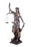 Статуя правосудия, изолированной богини Themis мифологической греческой, стоковые изображения Статуя правосудия, изолированной богини Themis мифологической греческой, стоковые изображения