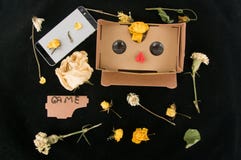 стекла 3D для игры на мобильном телефоне предпосылка цветастая Устройства и цветки план стоковое фото стекла 3D для игры на мобильном телефоне предпосылка цветастая Устройства и цветки план стоковое фото