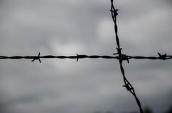 Стены колючей проволоки концентрационного лагеря Dachau стоковая фотография Стены колючей проволоки концентрационного лагеря Dachau стоковая фотография