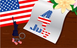 Стильный американский дизайн День независимости 4-ое июля США иллюстрация вектора Стильный американский дизайн День независимости 4-ое июля США иллюстрация вектора
