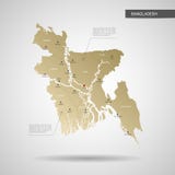 Стилизованная иллюстрация вектора карты Бангладеша иллюстрация штока Стилизованная иллюстрация вектора карты Бангладеша иллюстрация штока