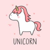 Стиль милой руки мультфильма единорога вычерченный иллюстрация вектора Стиль милой руки мультфильма единорога вычерченный иллюстрация вектора