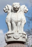 Столица льва штендеров Ashoka от Sarnath стоковая фотография rf Столица льва штендеров Ashoka от Sarnath стоковая фотография rf