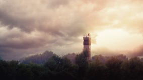 Сторожевая башня на бывшей внутренней немецкой границе стоковая фотография rf Сторожевая башня на бывшей внутренней немецкой границе стоковая фотография rf