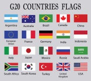 Страны g 20 сигнализируют установленный чертеж иллюстрацией иллюстрация вектора Страны g 20 сигнализируют установленный чертеж иллюстрацией иллюстрация вектора