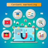 Стратегия поиска SEO, прием содержания, маркетинг содержания, оптимизирование поисковой системы бесплатная иллюстрация Стратегия поиска SEO, прием содержания, маркетинг содержания, оптимизирование поисковой системы бесплатная иллюстрация