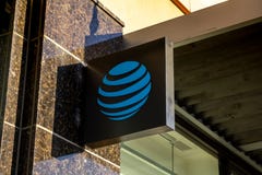 Строя знак для AT&T стоковое изображение rf Строя знак для AT&T стоковое изображение rf