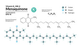 Структурные химические валовая формула и модель Menaquinone-4 Атомы представлены как сферы с кодированием по цвету бесплатная иллюстрация Структурные химические валовая формула и модель Menaquinone-4 Атомы представлены как сферы с кодированием по цвету бесплатная иллюстрация