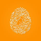 Счастливая поздравительная открытка пасхи с литерностью и флористическими элементами внутри бесплатная иллюстрация Счастливая поздравительная открытка пасхи с литерностью и флористическими элементами внутри бесплатная иллюстрация