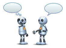 счастливое droid 2 меньший переговор робота на изолированной белизне бесплатная иллюстрация счастливое droid 2 меньший переговор робота на изолированной белизне бесплатная иллюстрация