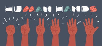 Считать показывающ различные комбинации пальца иллюстрация штока Считать показывающ различные комбинации пальца иллюстрация штока