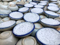 Тайский заварной крем молока кокоса Сладостный и очень вкусный стоковое изображение Тайский заварной крем молока кокоса Сладостный и очень вкусный стоковое изображение