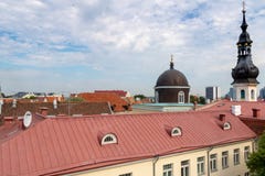 ТАЛЛИН, ЭСТОНИЯ 26-ОЕ ИЮНЯ 2015: Взгляд церков StMary стоковая фотография rf ТАЛЛИН, ЭСТОНИЯ 26-ОЕ ИЮНЯ 2015: Взгляд церков StMary стоковая фотография rf