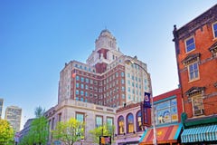 Таможня Соединенных Штатов осмотренная от 2-ой улицы в Philadelphi стоковое фото Таможня Соединенных Штатов осмотренная от 2-ой улицы в Philadelphi стоковое фото