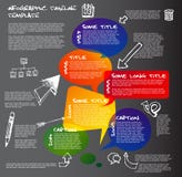 Темный шаблон отчете о временной последовательности по Infographic сделанный от речи клокочет Стоковые Фотографии RF Темный шаблон отчете о временной последовательности по Infographic сделанный от речи клокочет Стоковые Фотографии RF