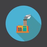 Тень плоского значка фабрики длинная r r бесплатная иллюстрация Тень плоского значка фабрики длинная r r бесплатная иллюстрация