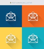 Тонкая тонкая линия значки установила заработка столба & счета & письма, современного простого стиля Стоковое Фото Тонкая тонкая линия значки установила заработка столба & счета & письма, современного простого стиля Стоковое Фото