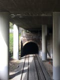 Тоннель поезда Amtrak вдоль Пенсильвании Ave, Сан-Франциско стоковые фотографии rf Тоннель поезда Amtrak вдоль Пенсильвании Ave, Сан-Франциско стоковые фотографии rf