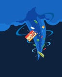 Торнадо или ураган шаржа разрушают плакат карточки дома вектор Стоковая Фотография RF Торнадо или ураган шаржа разрушают плакат карточки дома вектор Стоковая Фотография RF