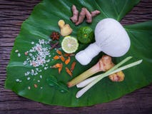 Травяной шарик обжатия для тайской обработки массажа и курорта популярной стоковая фотография rf Травяной шарик обжатия для тайской обработки массажа и курорта популярной стоковая фотография rf