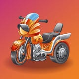 Трицикл мотора вектора иллюстрация вектора Трицикл мотора вектора иллюстрация вектора