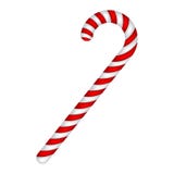 Тросточка конфеты striped в цветах рождества Иллюстрация вектора на белой предпосылке бесплатная иллюстрация Тросточка конфеты striped в цветах рождества Иллюстрация вектора на белой предпосылке бесплатная иллюстрация