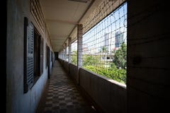 Тюремная камера S21 заведомая тюрьма пыткой Khmer Rouge на Пномпень стоковое изображение rf Тюремная камера S21 заведомая тюрьма пыткой Khmer Rouge на Пномпень стоковое изображение rf